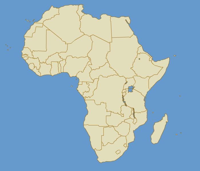 countries in africa. Vector map of Africa countries